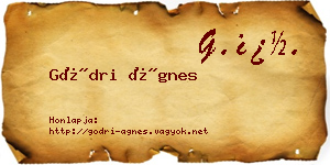 Gödri Ágnes névjegykártya