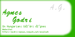 agnes godri business card
